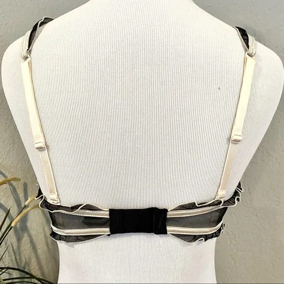 NWOT Kardashian Kollection Intimates Ruffle Balconette Bra, 34C - Picture 4 of 12